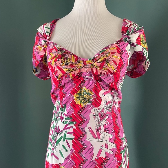 Zac Posen Women's Safety-Pin Print Maxi Dress - Picture 3 of 6